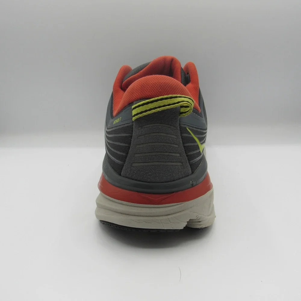 Hoka Bondi 7 Running Shoes Mens 14 Wide Grey Orange Good Cushion Road Sneakers